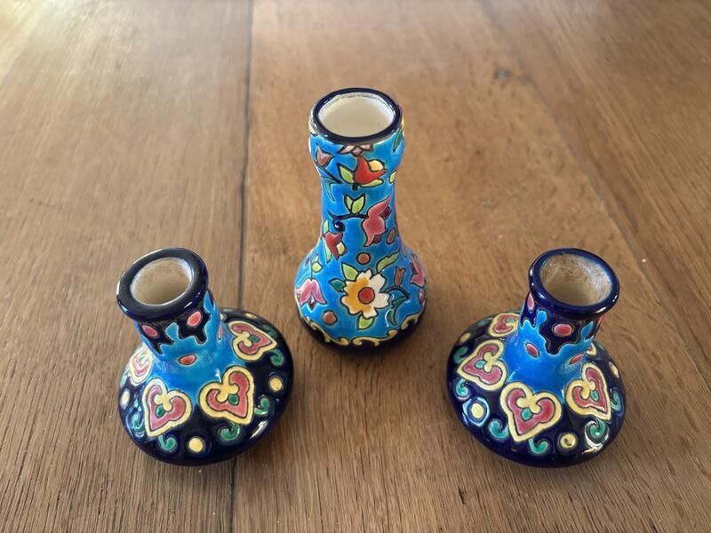 3 Vases Miniatures Longwy photo 160.0