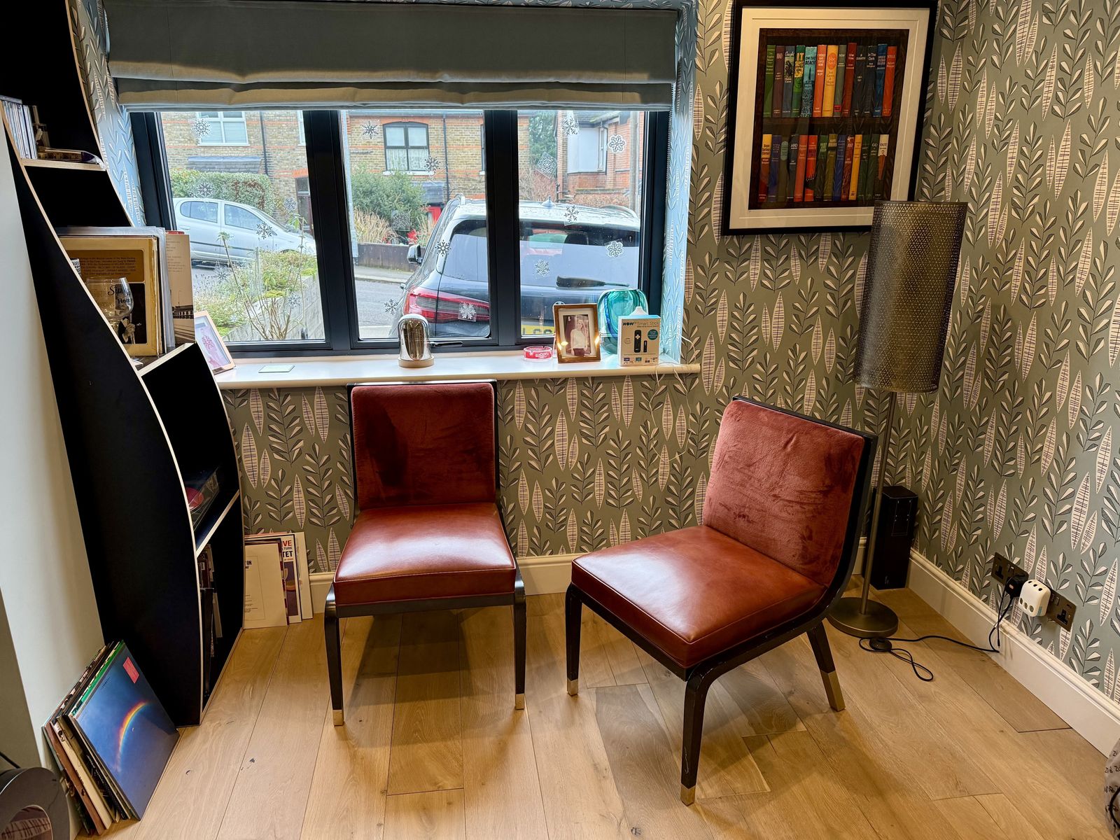 Set Of 6 Exceptionally Comfortable Ben Whistler Leather & Velvet Dining Chairs. photo Furniture