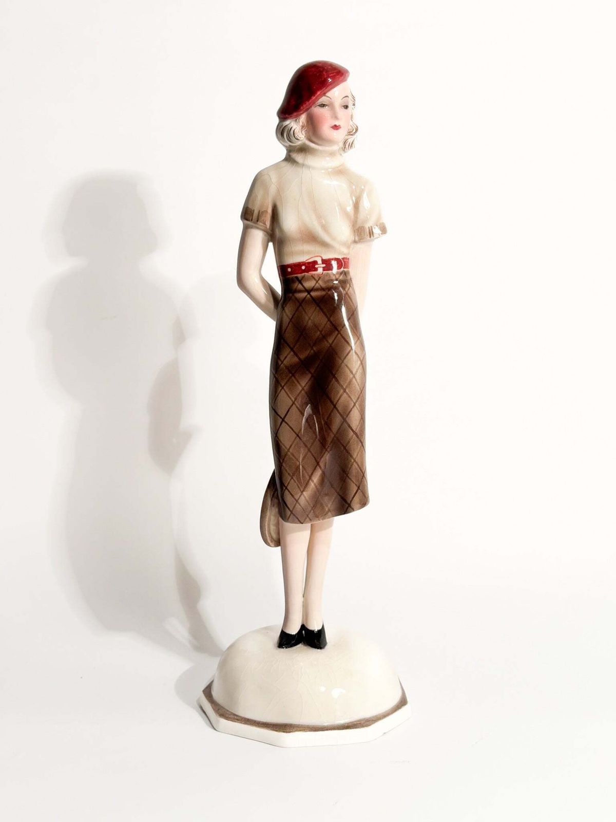 Goldscheider Ceramic Figurine Of A Tennis Player By Stefan Dakon From The 1930s