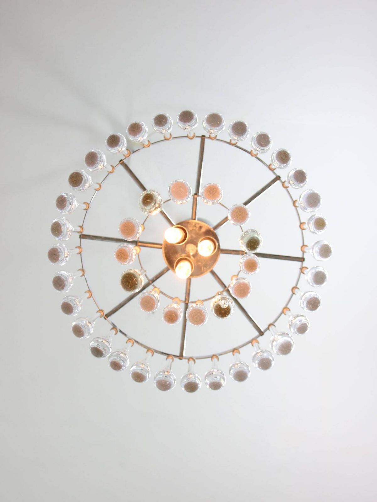 Mid Century Italian Crystal Teardrop Chandelier, 1960s photo Lighting