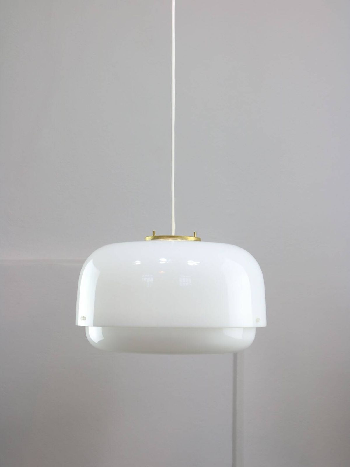 Lighting Page 1 Of 19 Italian White Medusa Pendant Brass Edition By Luigi Massoni For Guzzini, 1970s photo