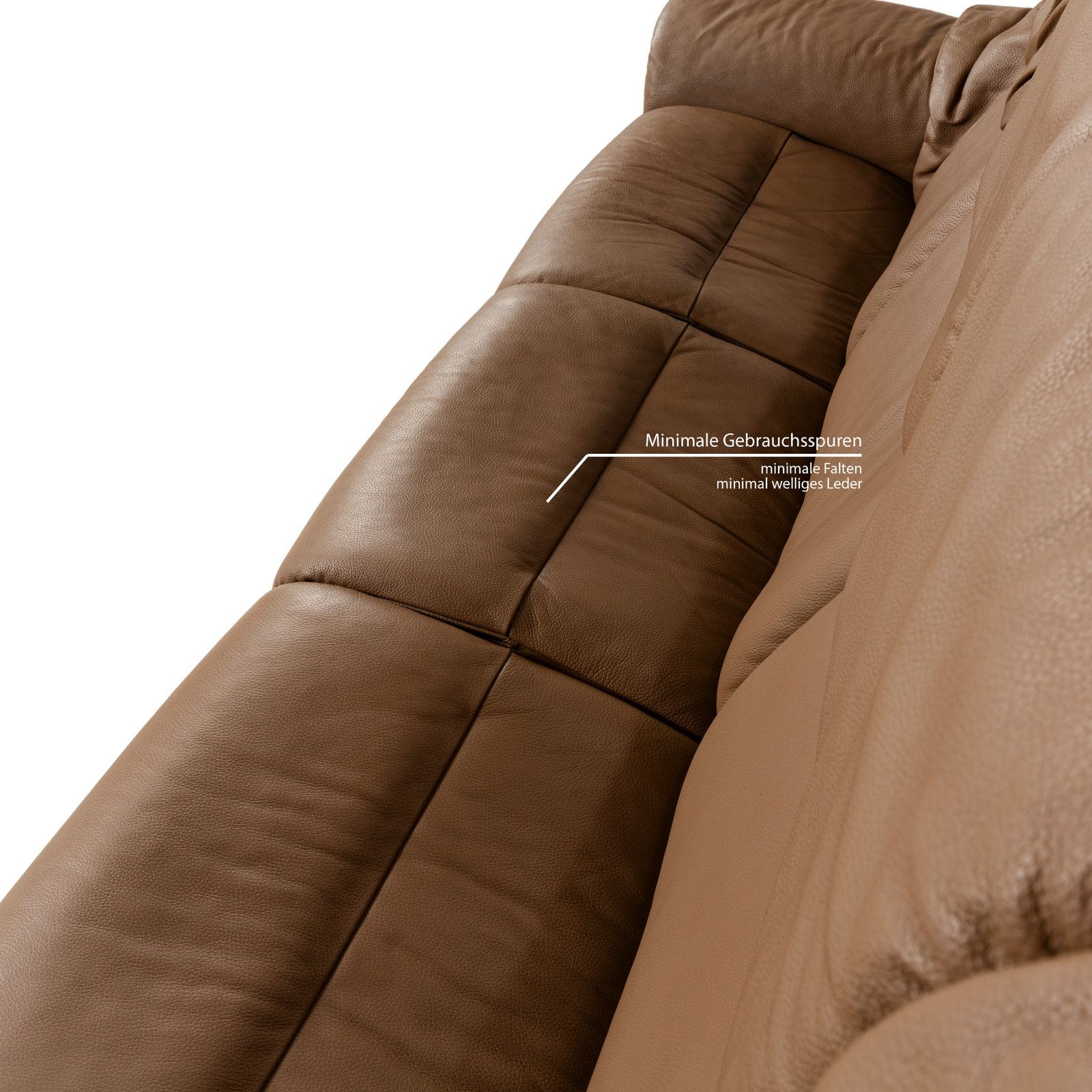 photo furniture Stressless Eldorado Leather Three Seater Brown Beige Sofa Manual Function