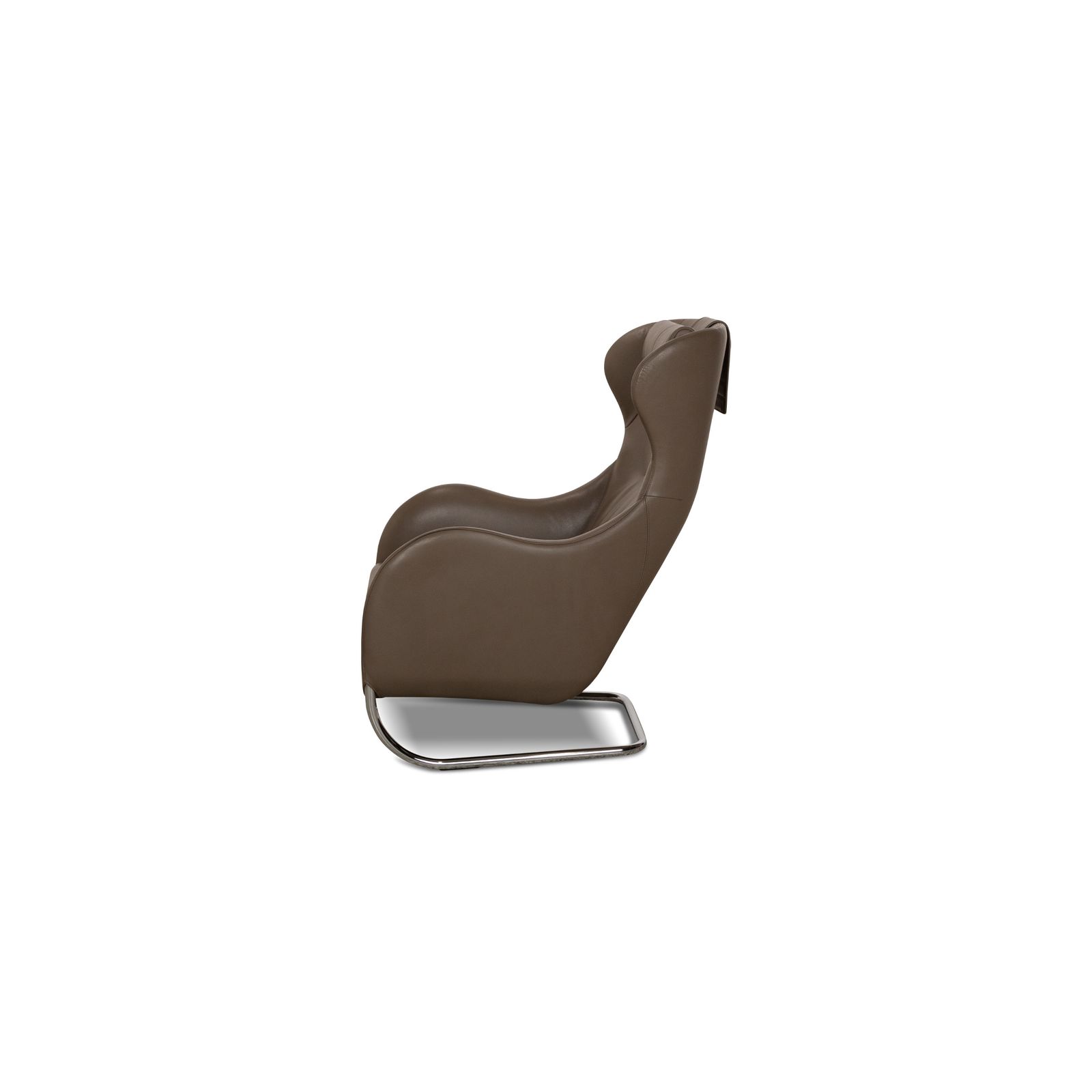 Fauteuil cantilever Wittmann Jolly en cuir marron photo buy