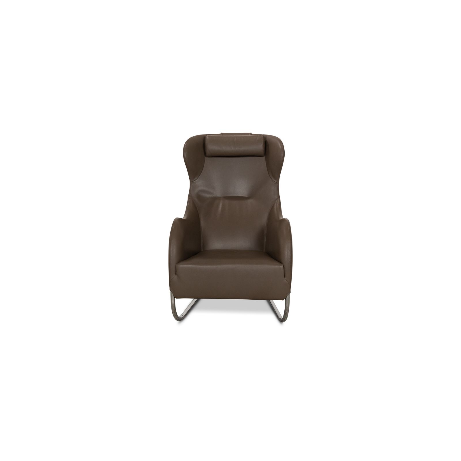 Fauteuil cantilever Wittmann Jolly en cuir marron photo vintage