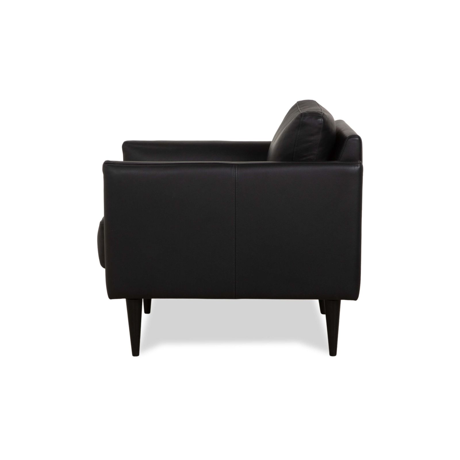 photo furniture Violetta Edita Leren Fauteuil Zwart Antraciet