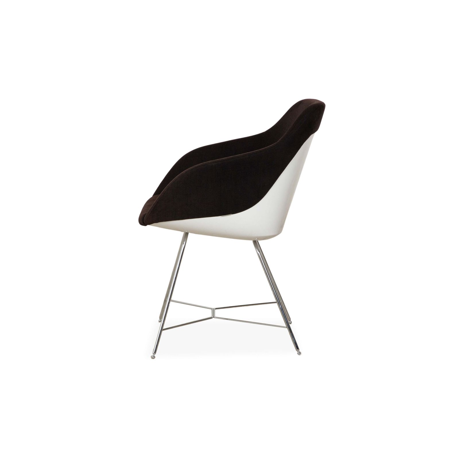 photo furniture Fauteuil Walter Knoll Turtle en tissu, brun et noir