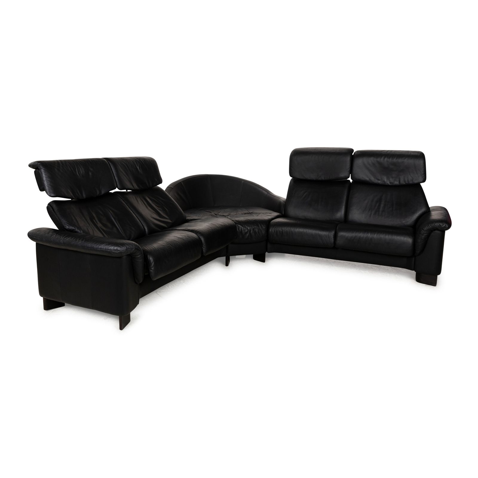 Canapé d'angle Stressless Paradise en cuir noir, fonction manuelle photo Mobilier