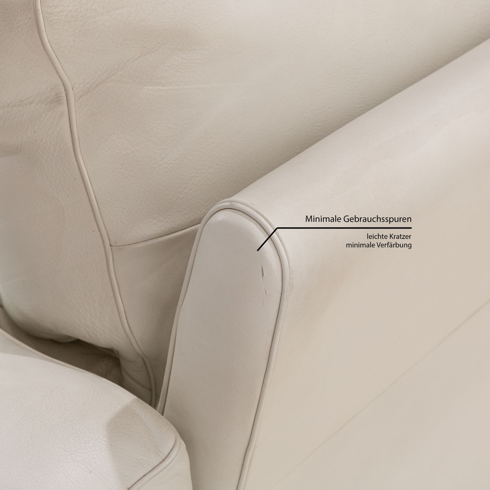 Poltrona Frau Petronio Leren Fauteuil Wit photo buy