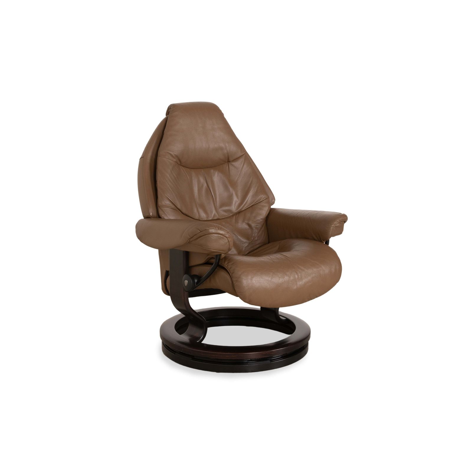 photo for sale Fauteuil Stressless Voyager en cuir, marron beige, fonction manuelle
