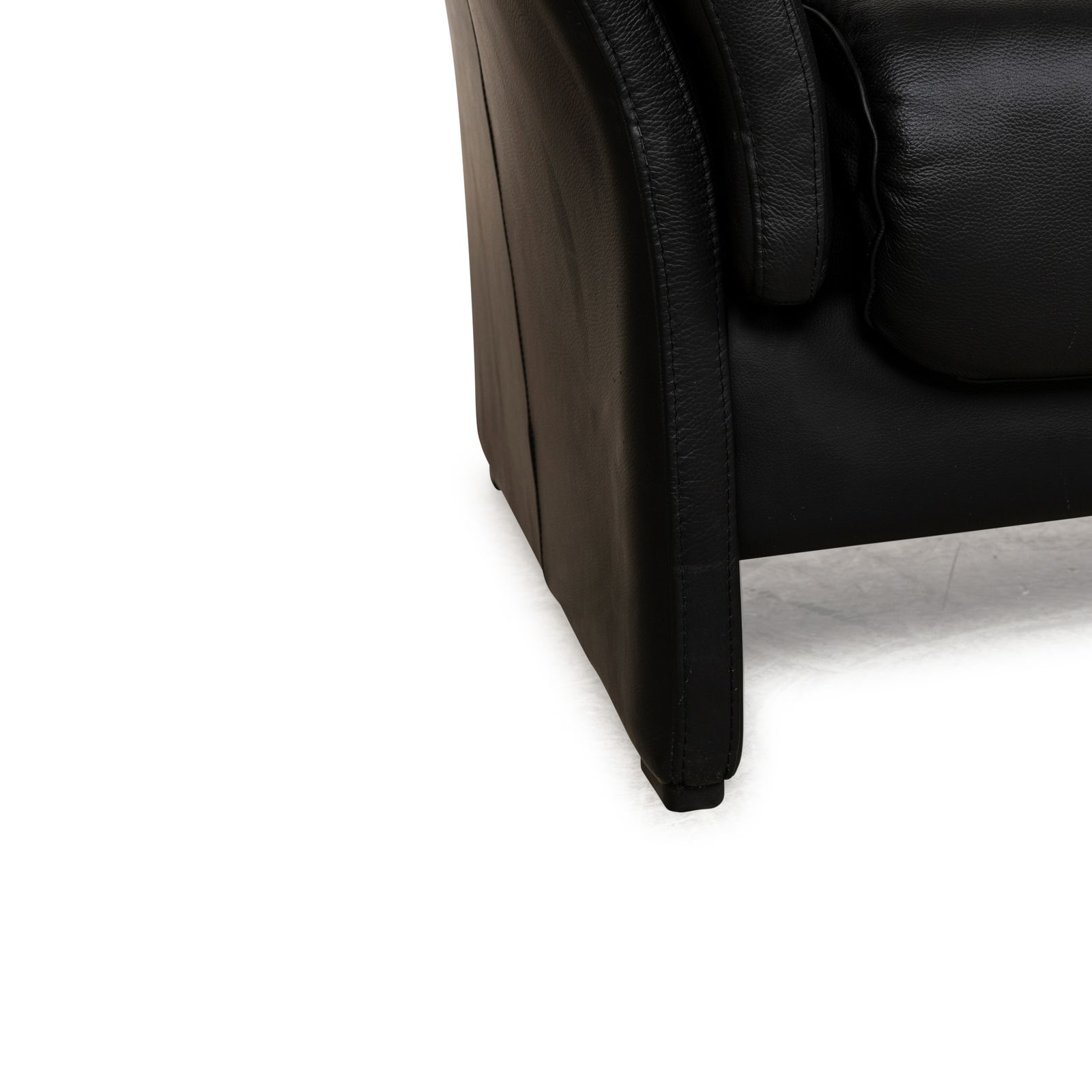 Stressless Leather Three Seater Black Sofa photo 1899.0