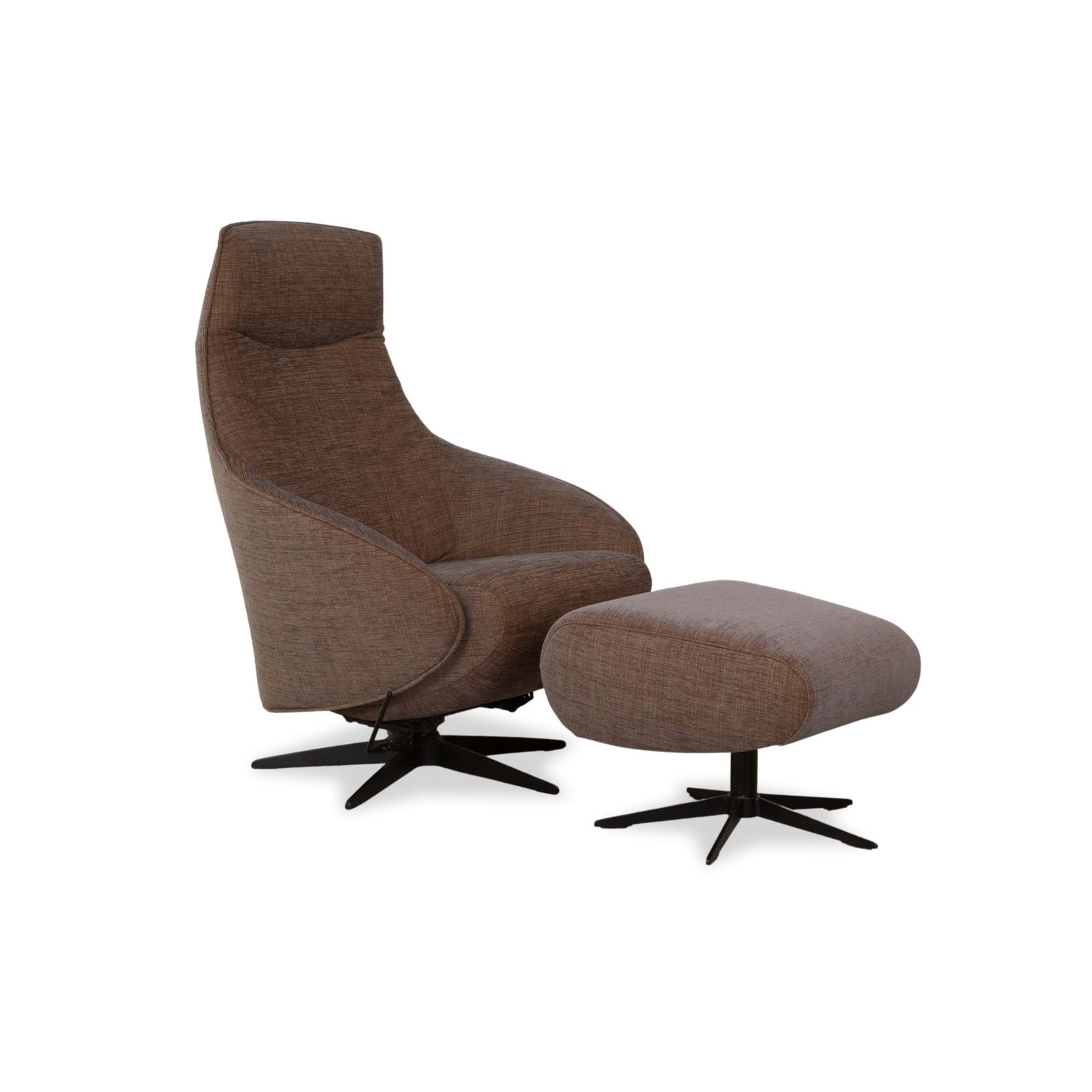 Sitting Vision Mv 248 Stoffen Fauteuil Set Beige Bruin Schommelfunctie