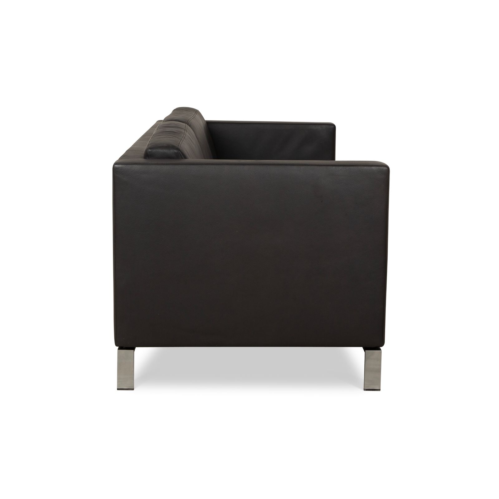 photo furniture Canapé Walter Knoll Foster 500 en cuir gris anthracite foncé, 3 places