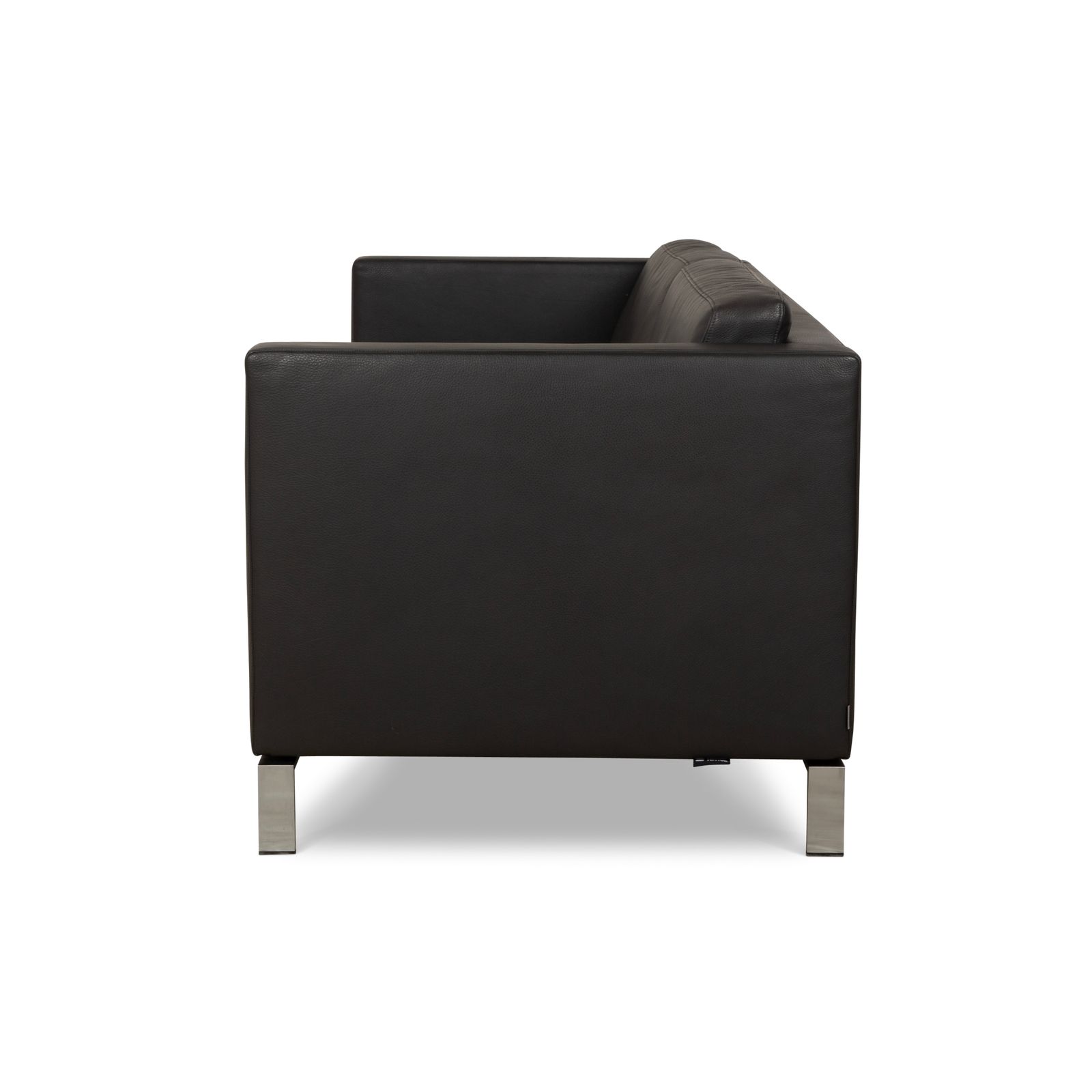 Mobilier Canapé Walter Knoll Foster 500 en cuir gris anthracite foncé, 3 places photo