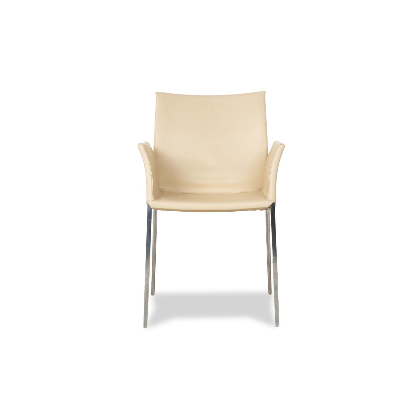 Set Of 6 Zanotta Lia Leather Chair Cream Beige Egg Colored photo buy