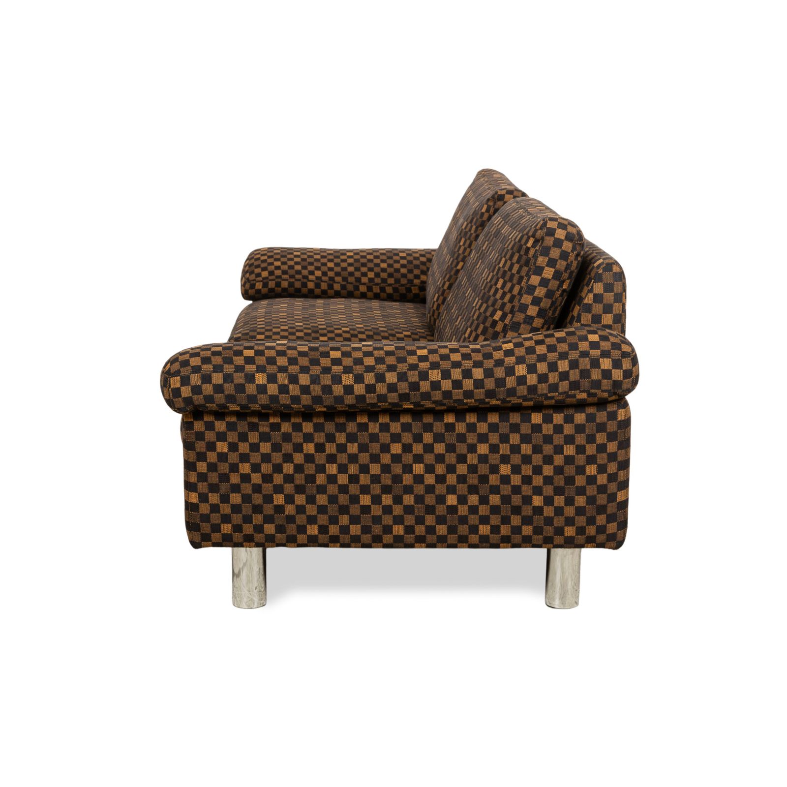 Mobilier Canapé Cor Conseta 2 places en tissu, noir et brun photo