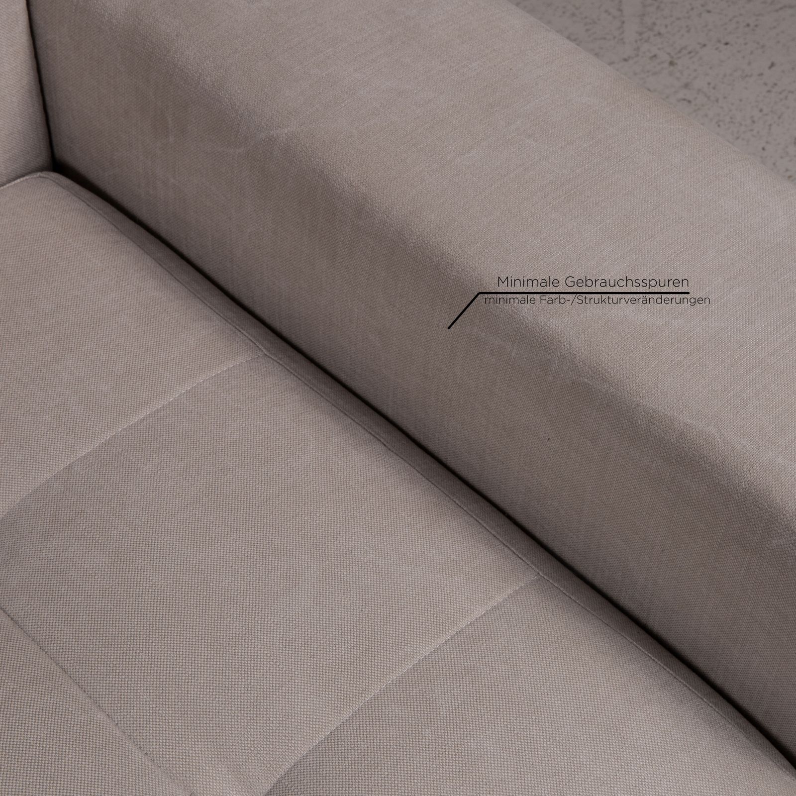Zanotta Alfa Fabric Sofa Gray Two Seater photo for sale