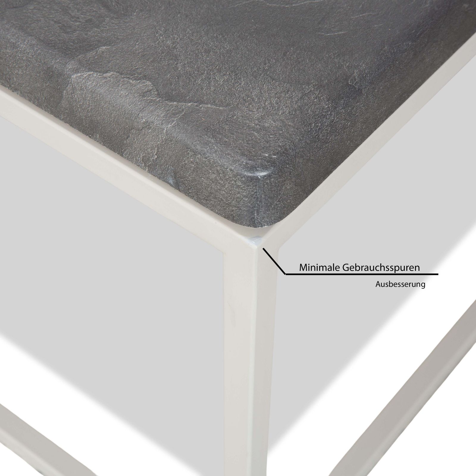 Table basse Pure Paris en plastique, métal argenté, gris photo 569.0