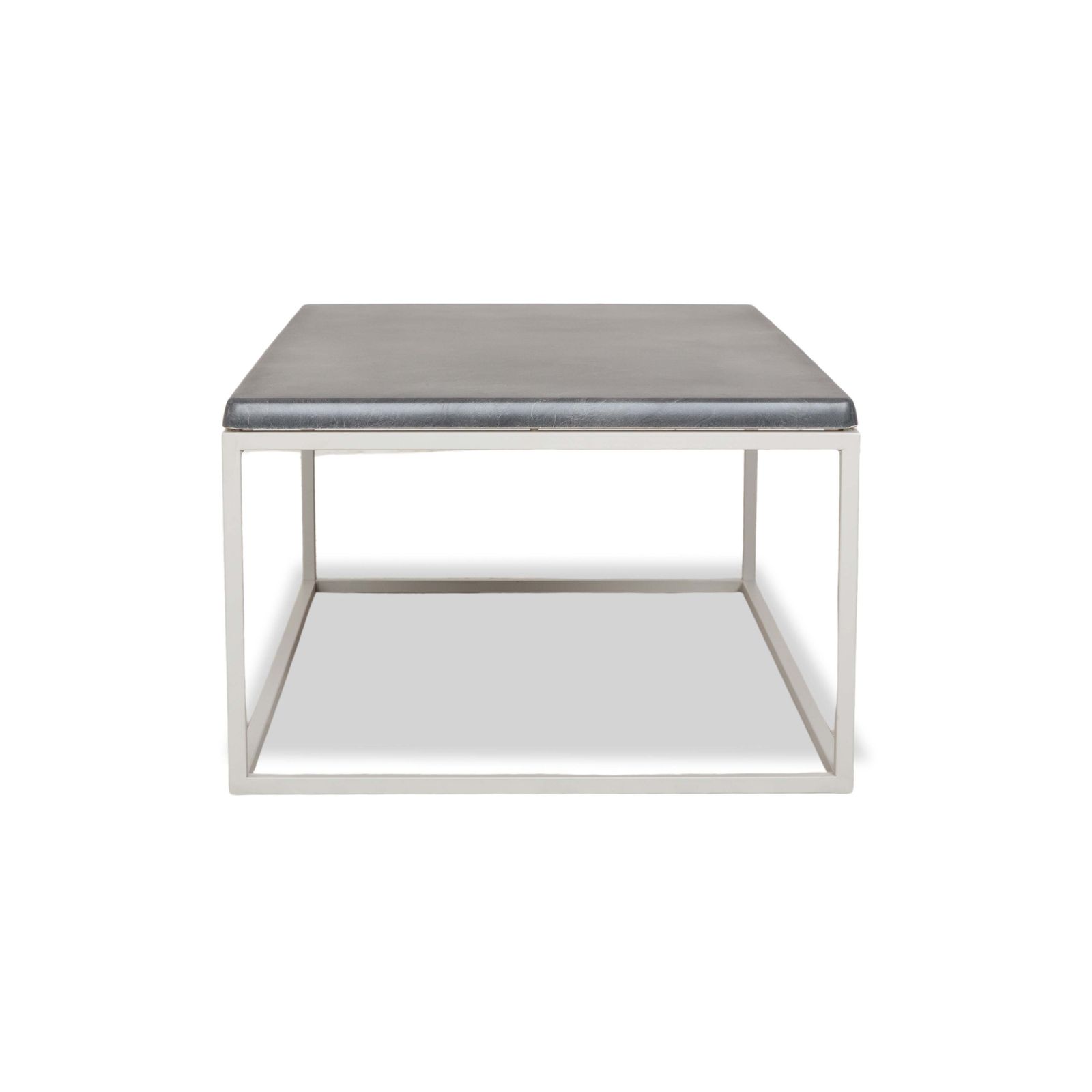 Table basse Pure Paris en plastique, métal argenté, gris photo vintage