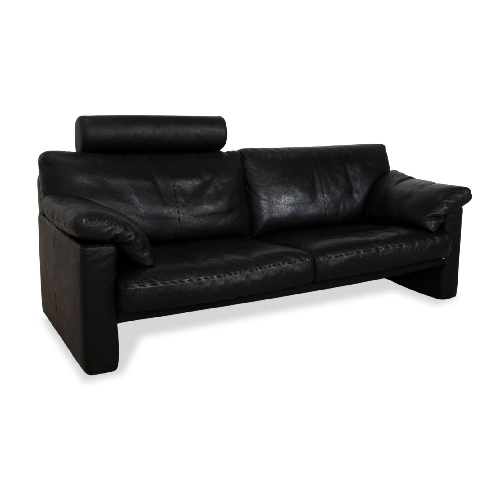 Canapé 2 places Erpo CL 300 en cuir noir photo for sale