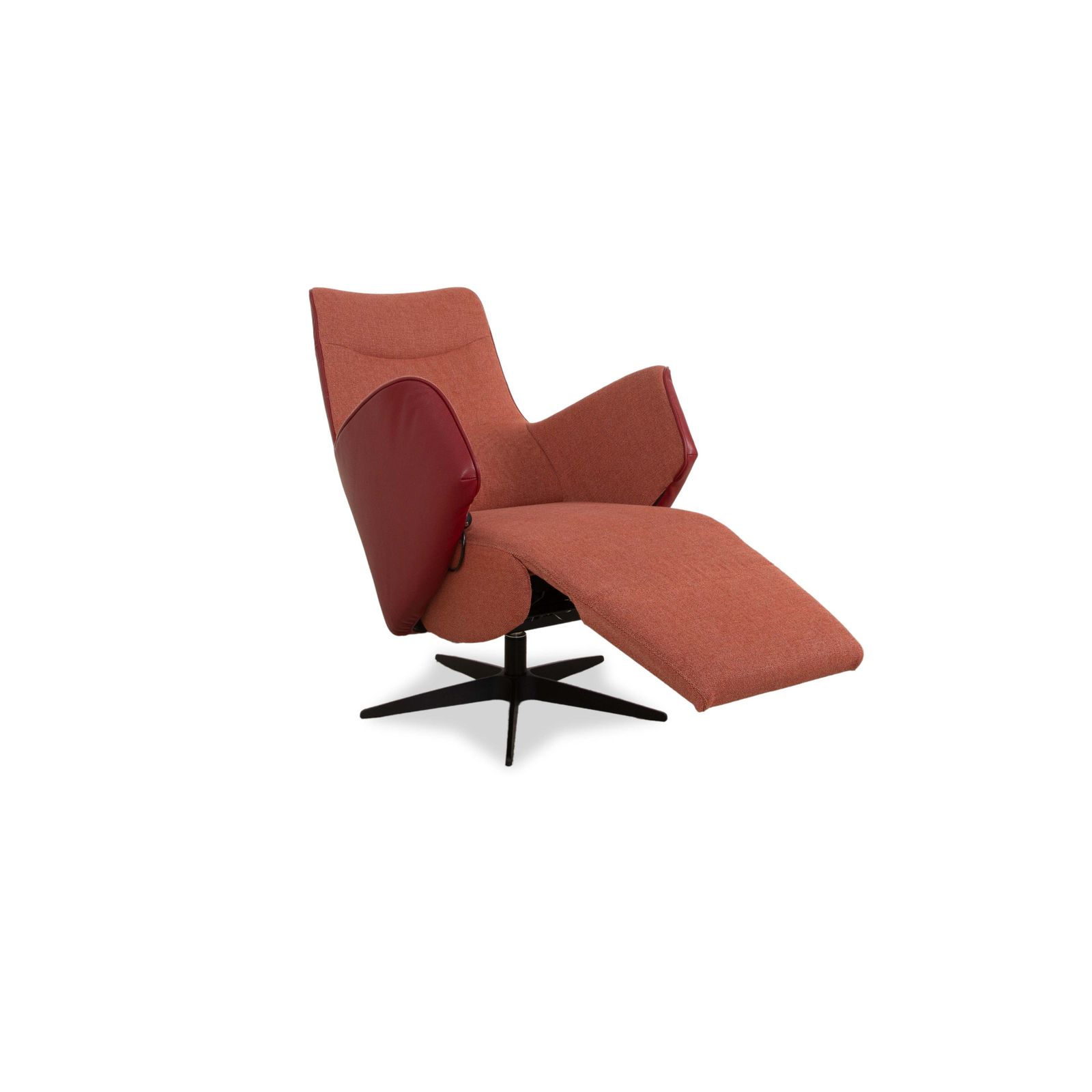 Sitting Vision Tw 043 Fabric Relax Chair Leather Red Orange Electr. Battery Function photo Furniture
