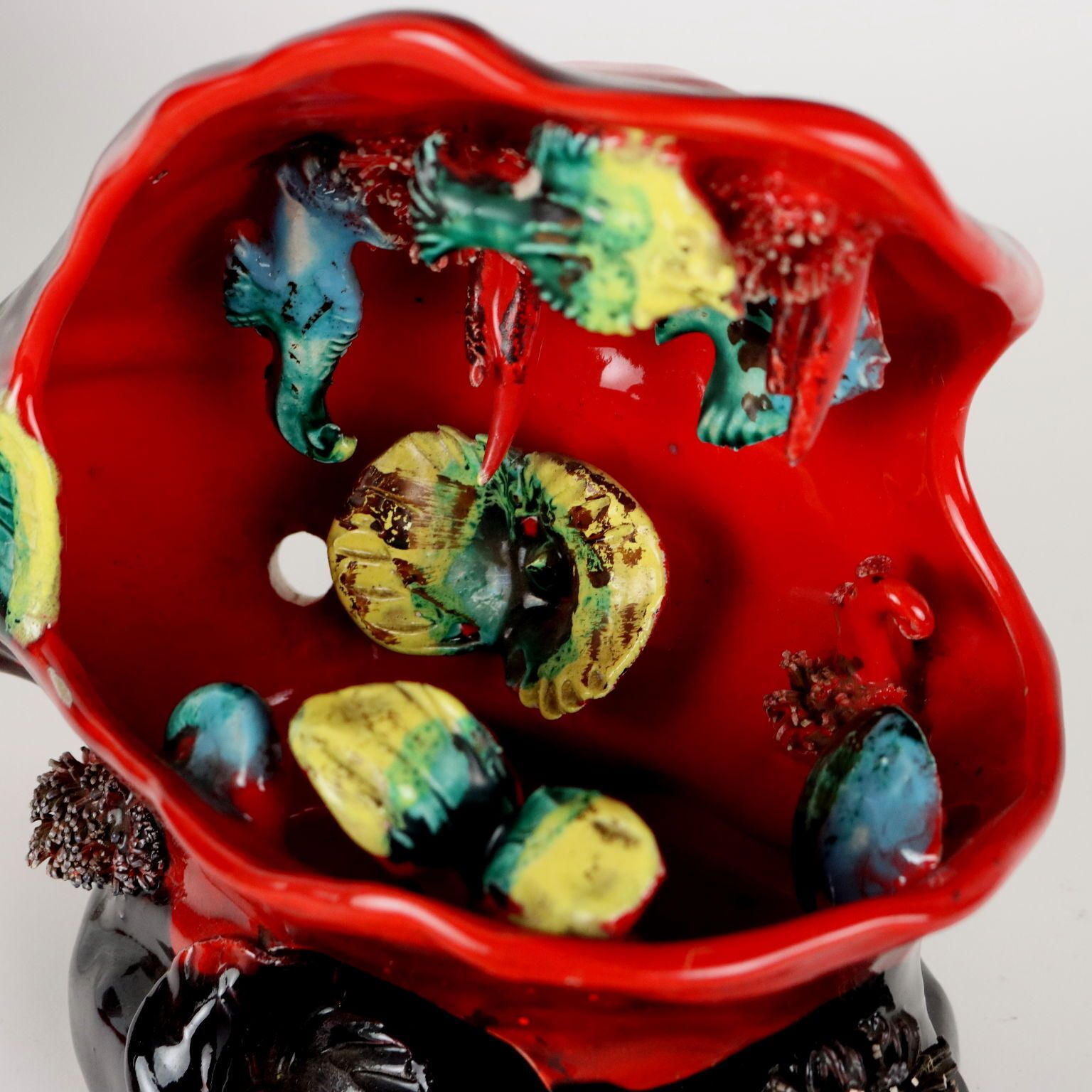 photo vintage Coppia Di Sculture In Ceramica Vallauris