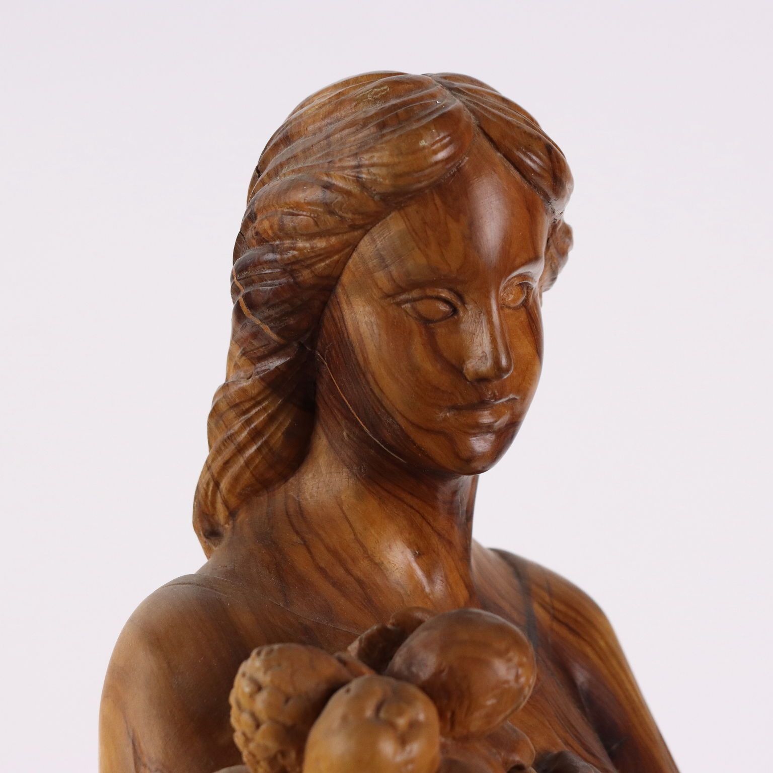 Antique Sculpture Olive Wood Italy XX Century photo Art
