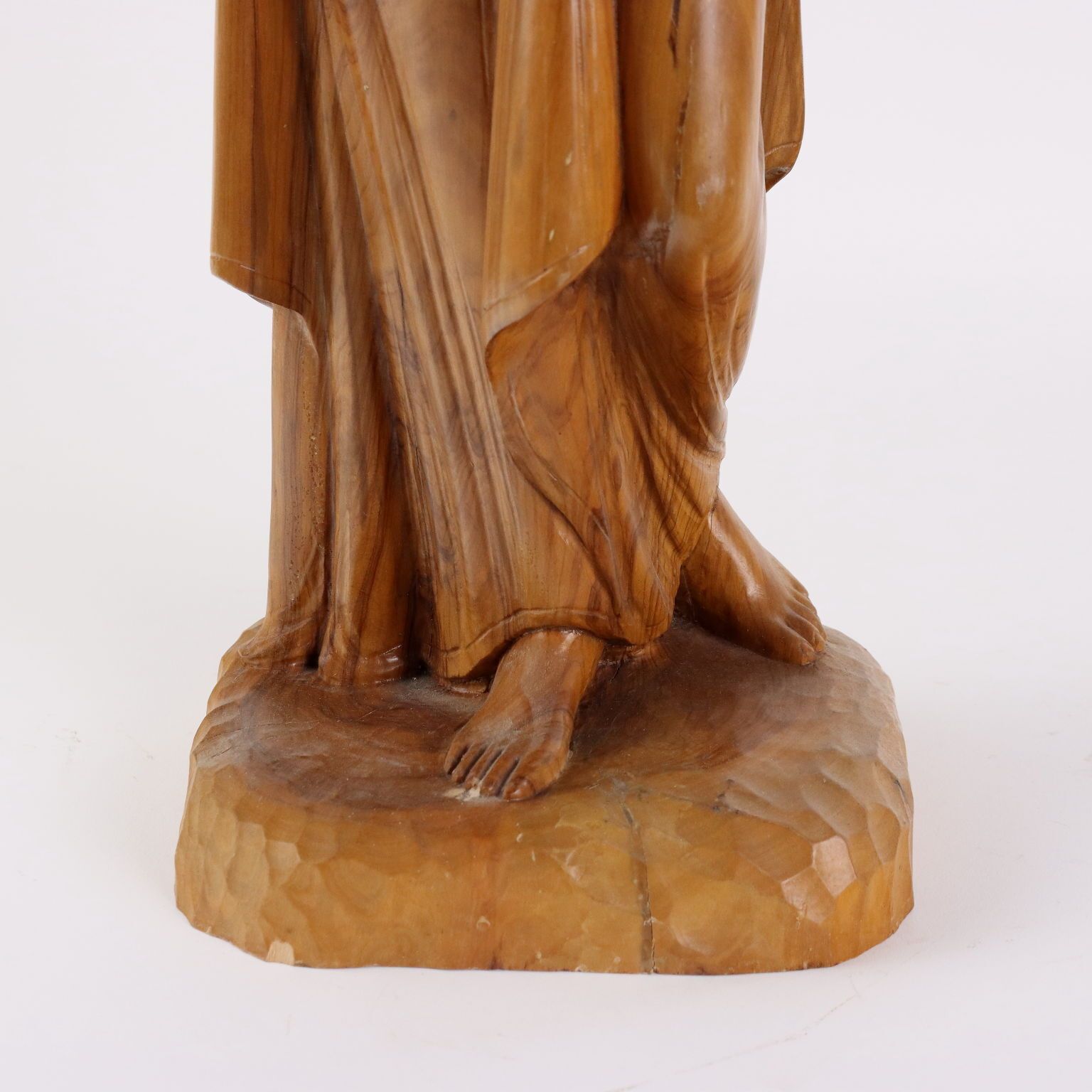 Antique Sculpture Olive Wood Italy XX Century photo vinterior