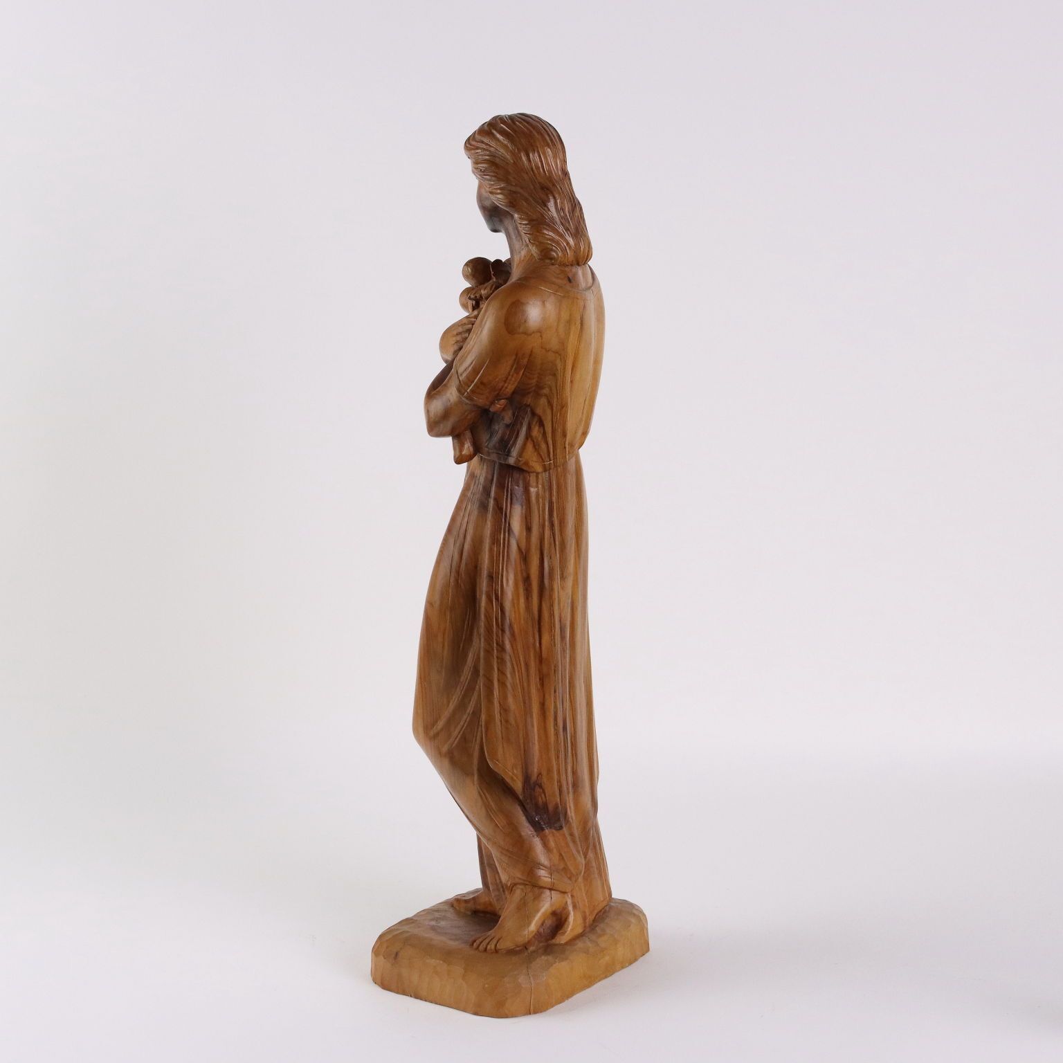 Antique Sculpture Olive Wood Italy XX Century photo buy