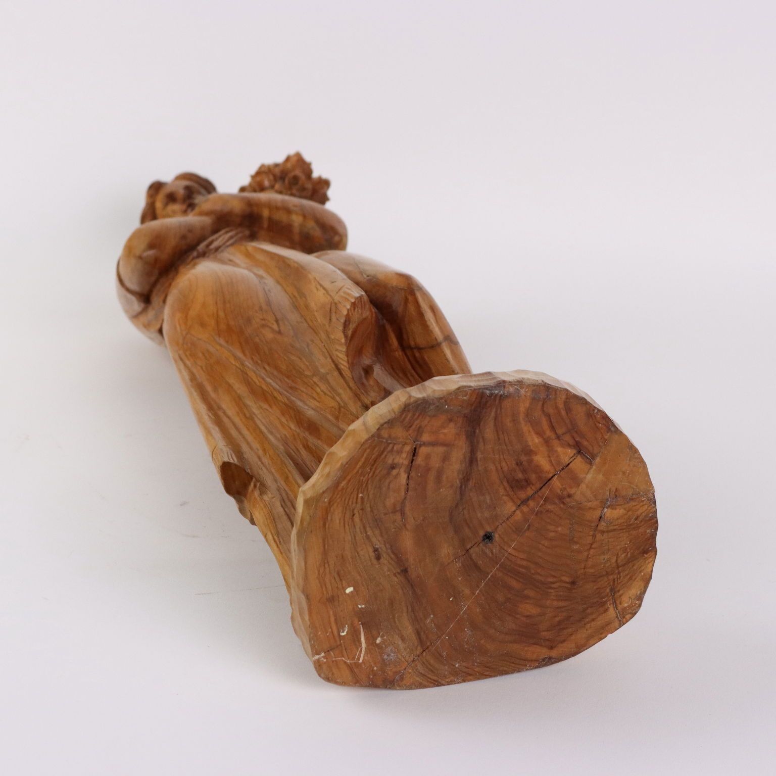 photo for sale Antique Sculpture Olive Wood Italy XX Century