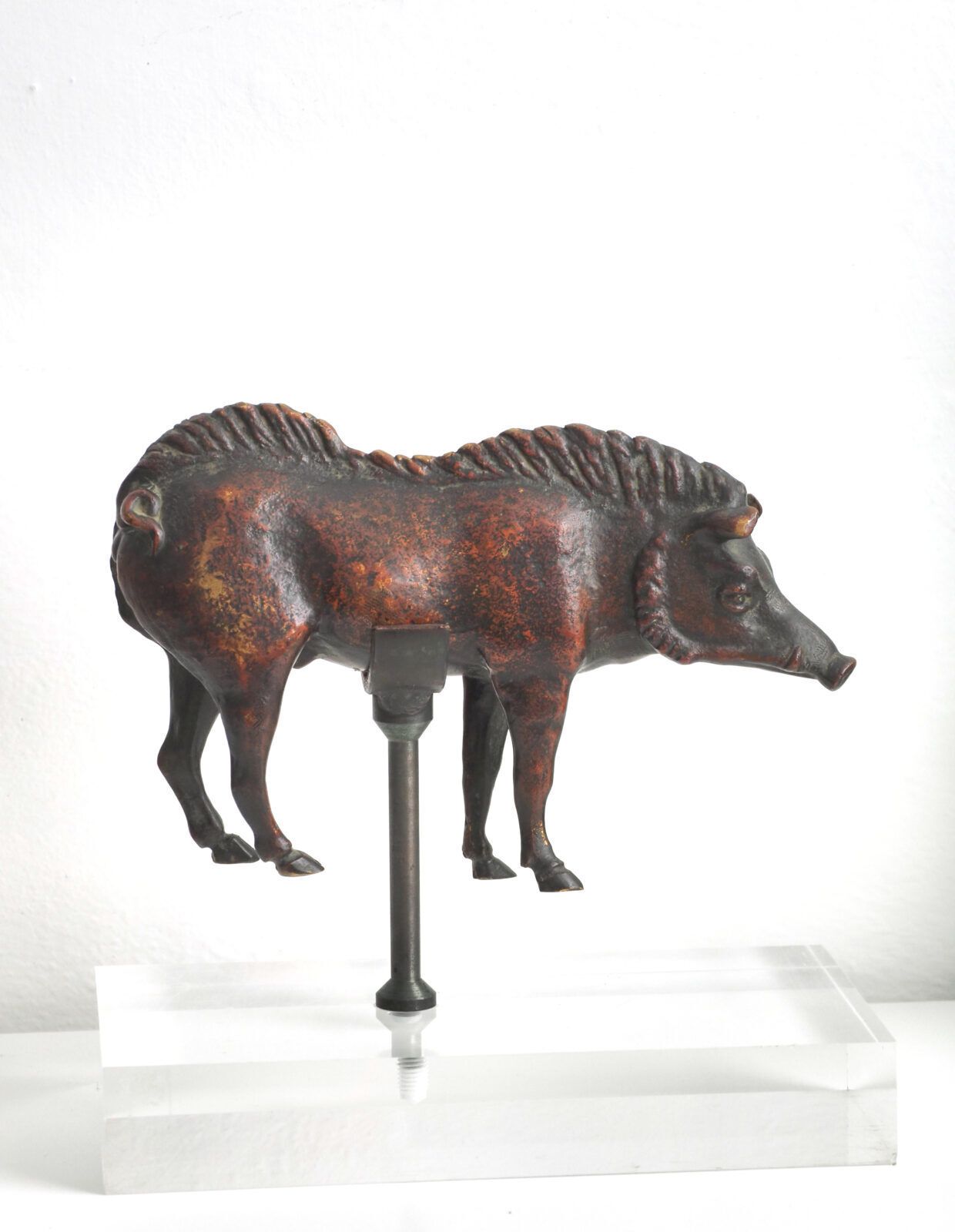 Ancient Bronze Boar – Nuremberg, 17th Century photo Art