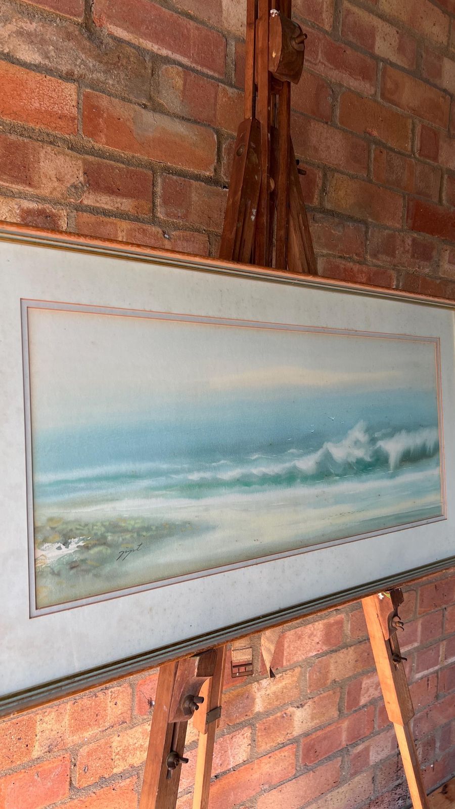 Signed Mid Century Watercolour Seascape Painting – Framed & Glazed photo buy