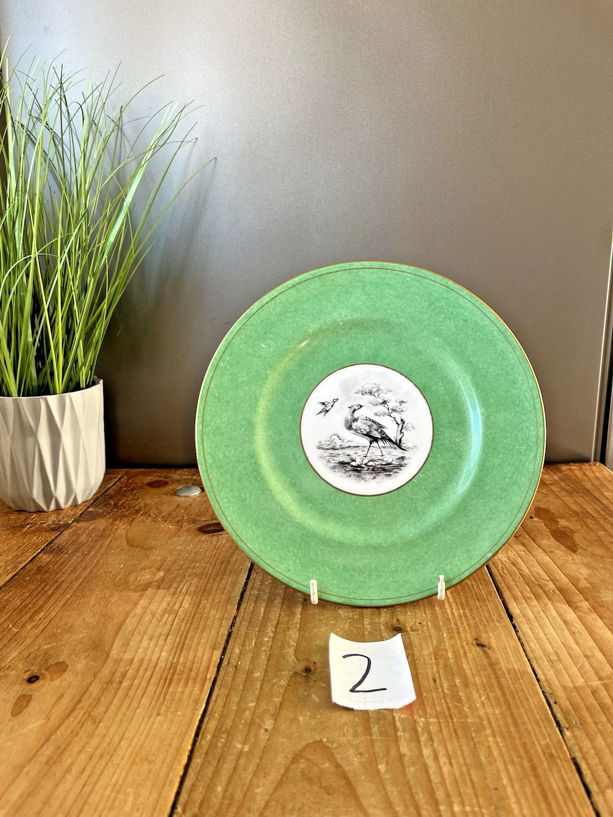 Home Decor 1 Antique Crown Staffordshire Pheasant Cabinet Plate For Tiffany & Co New York photo