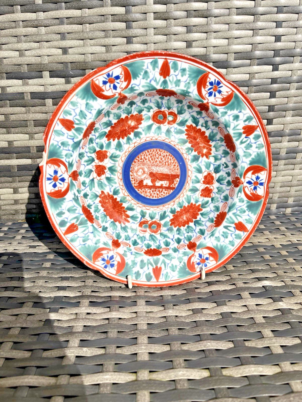 2 Antique C1805 Minton English Porcelain Crazy Cow / Bengal Tiger Soup Bowls A/F photo Home Decor