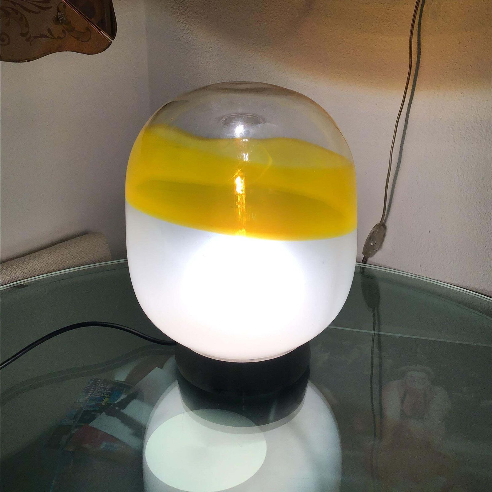 Stilnovo Table Lamp  Metal Crome Opal Glass 1955 Italy photo furniture