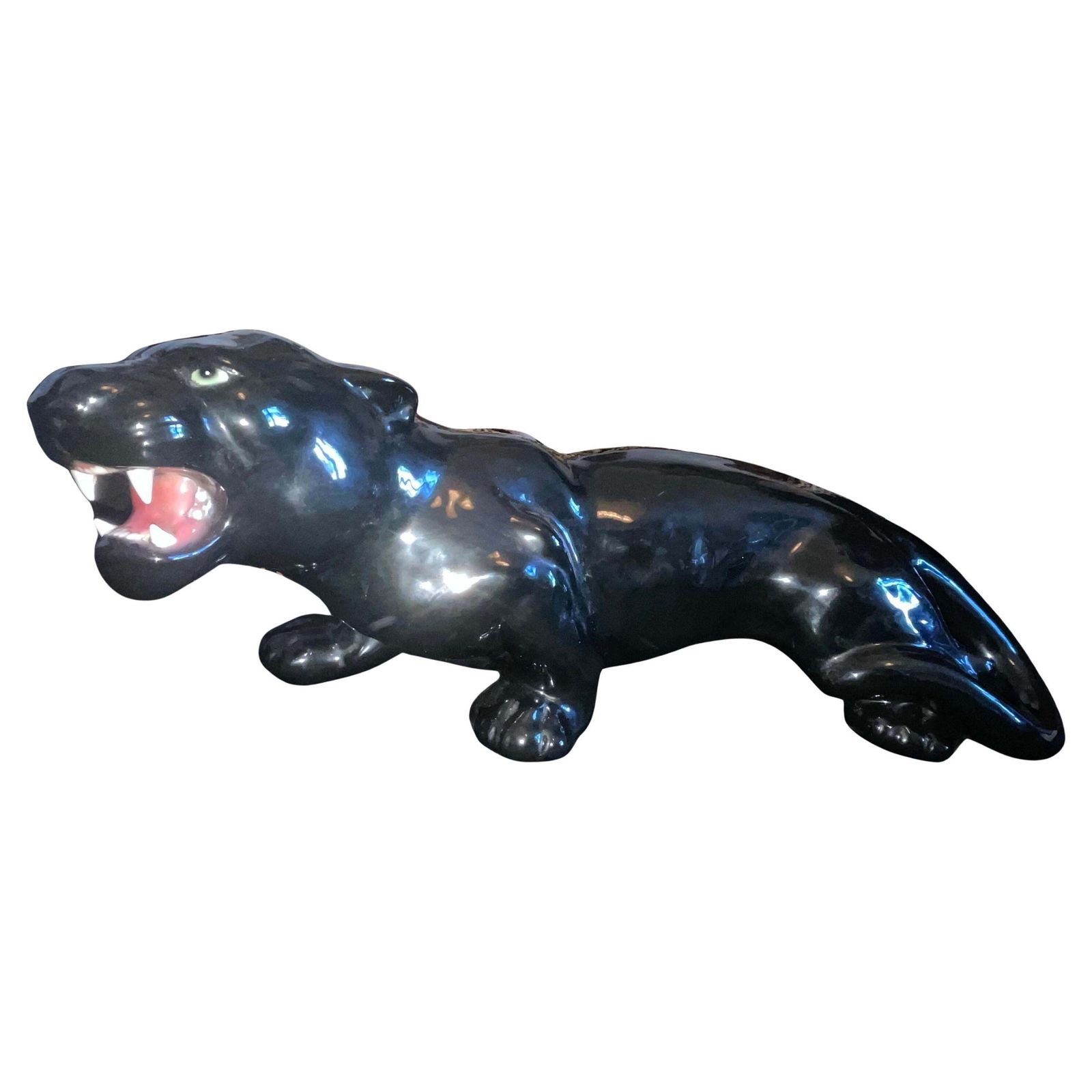 Ceramic Bassano   Black Panther   Made In Italy 1960 photo Art