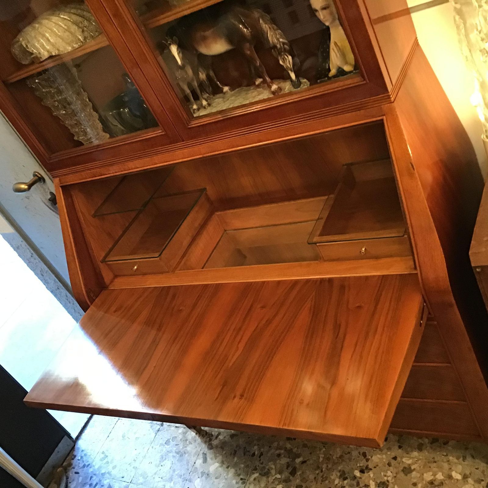 photo buy Paolo Buffa Bookcase/Drawer Chest /Mobile Bar Brass Glass Wood 1950s Italy
