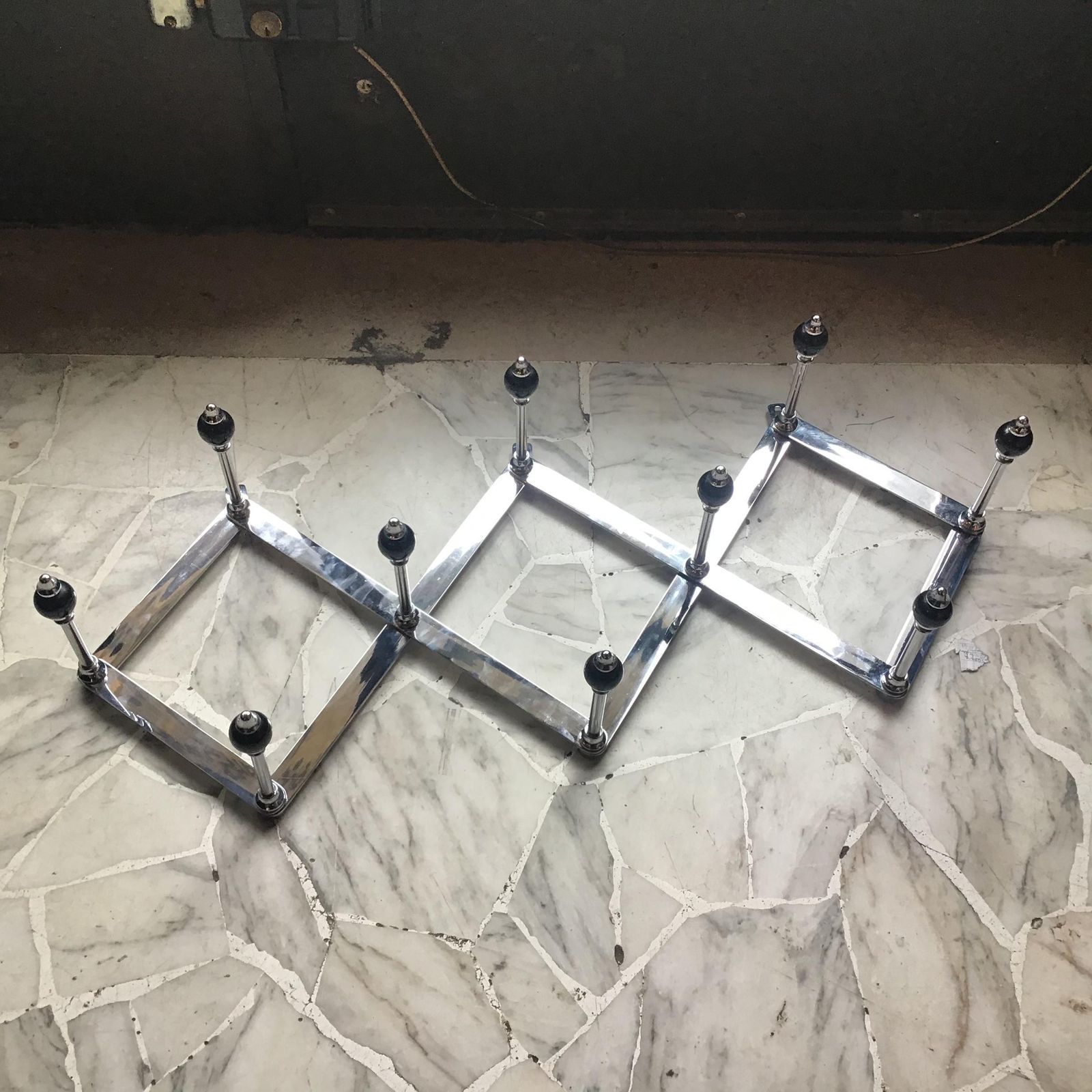 Luigi Caccia Dominioni "Azucena " At4 Adjustable Metal Crome Coat Rack 1950 I photo buy