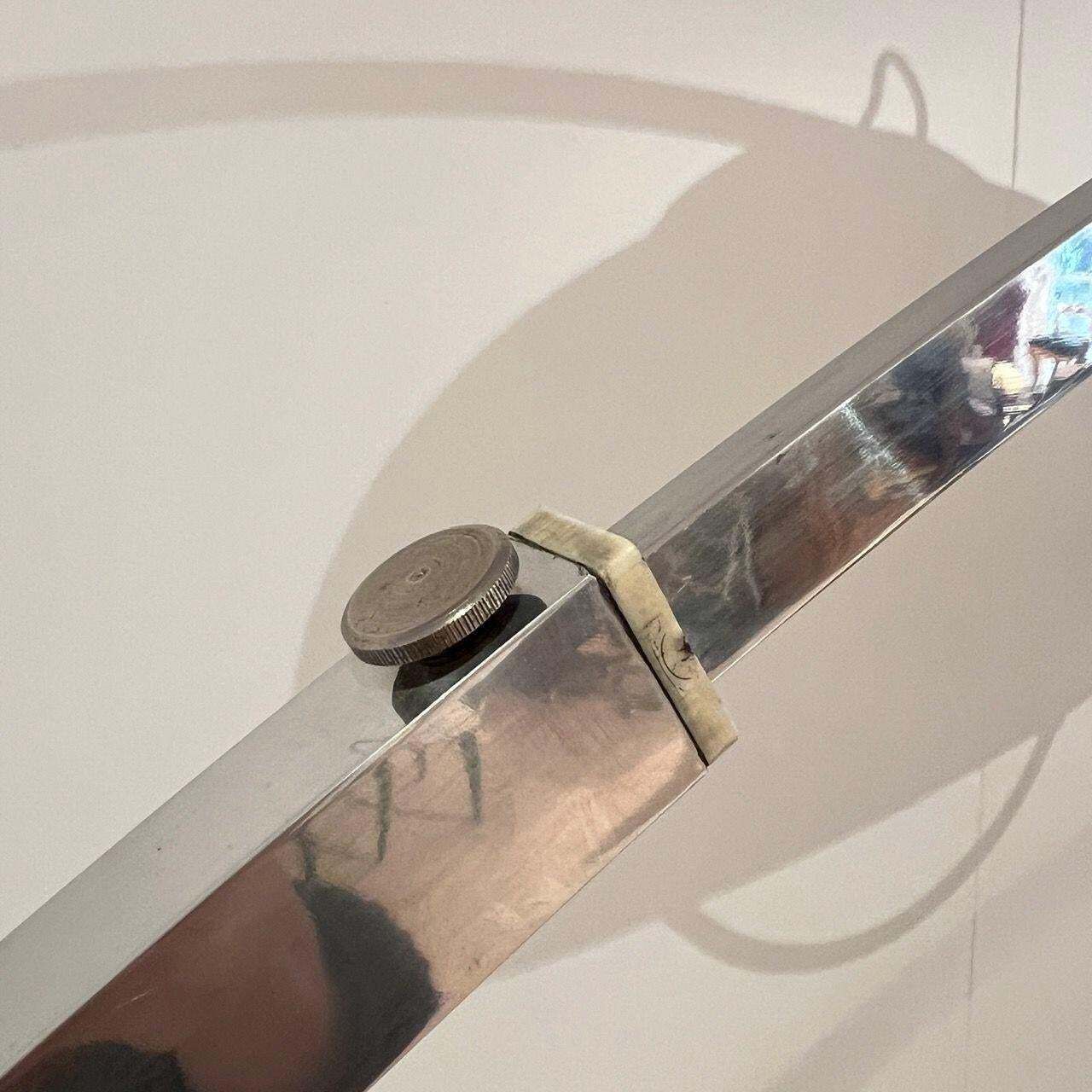 Lighting Arc Floor Lamp By Guzzini, Aluminum, Travertine, Italy Circa 1970 photo