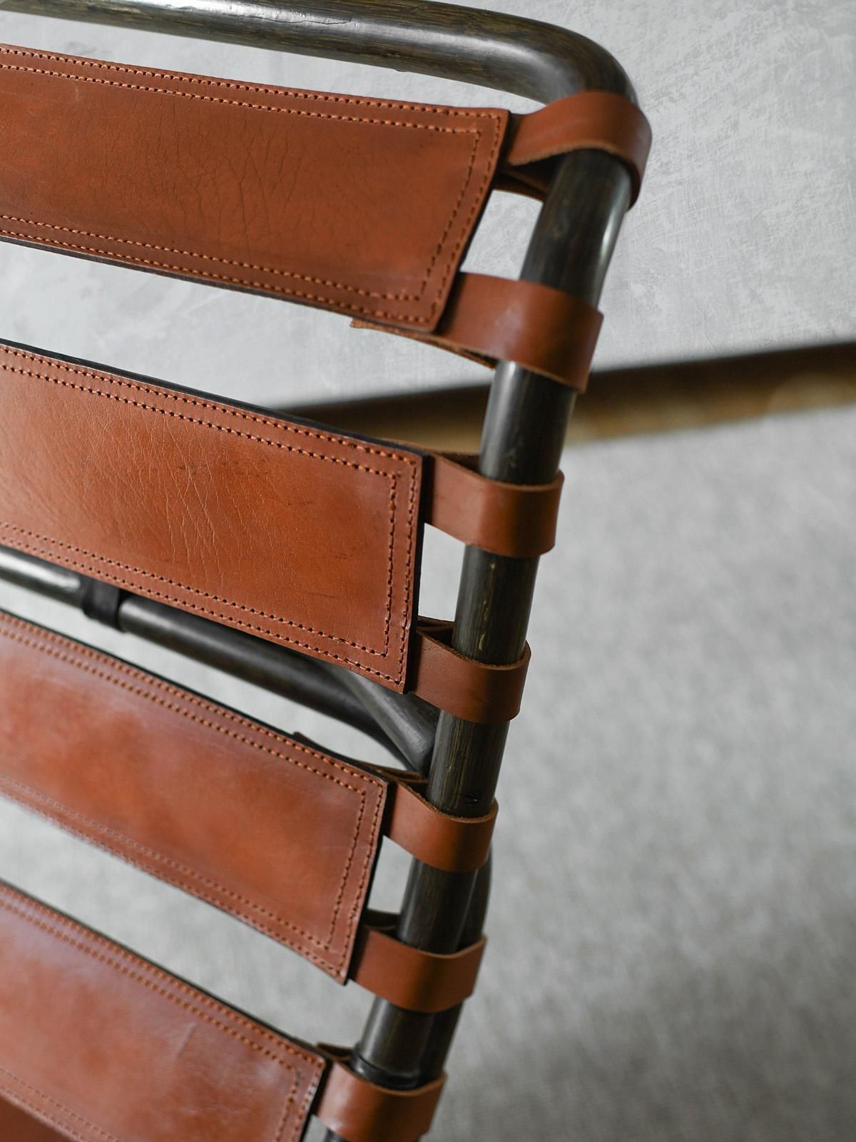 photo furniture Pair Of Tito Agnoli Bamboo Armchairs With Leather Strap Seats, Italy 1960
