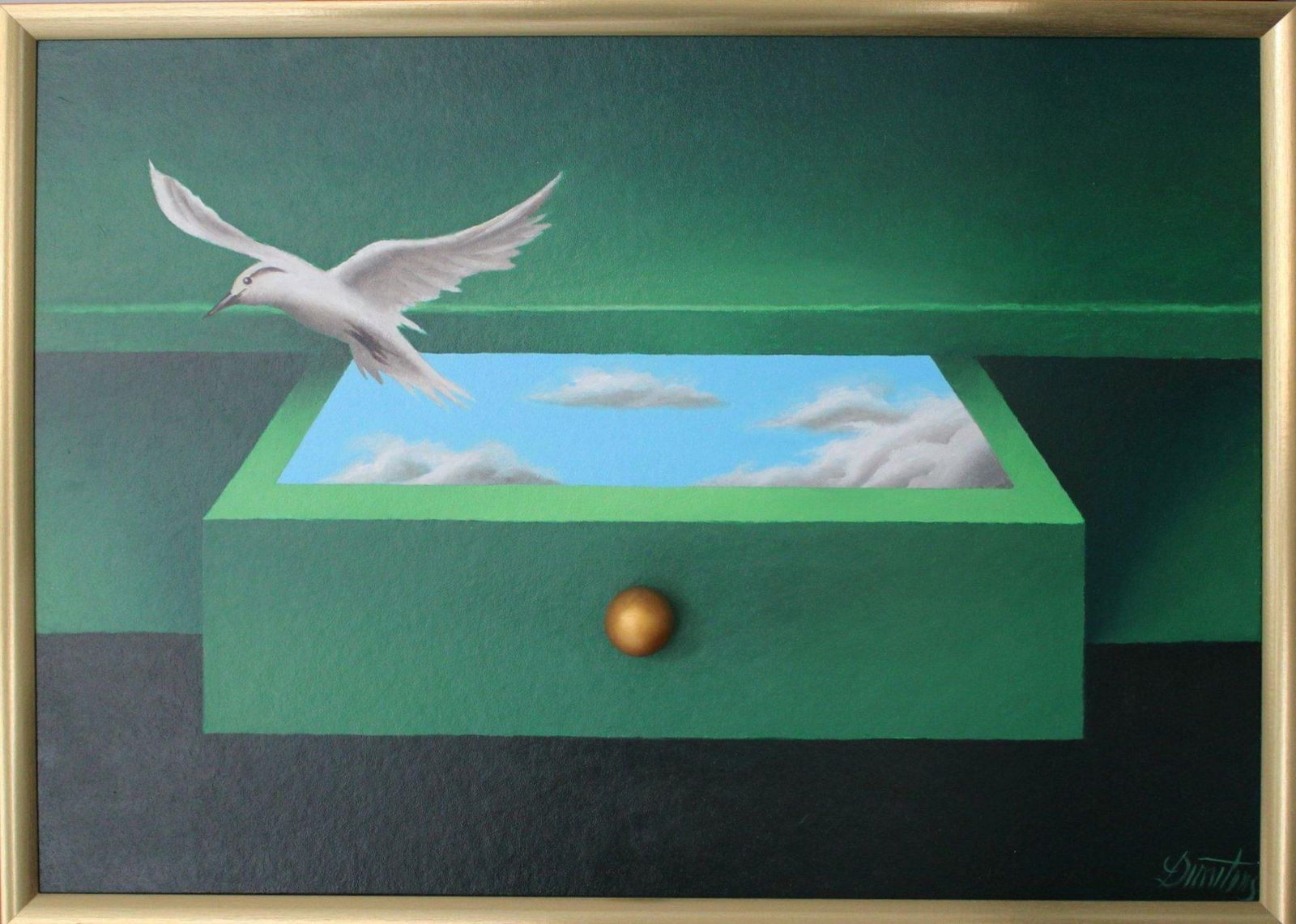 photo furniture Juris Dimitersdrawer Of Illusions. 2025 Cardboard, Canvas, Oil, 50x70 Cm 2025