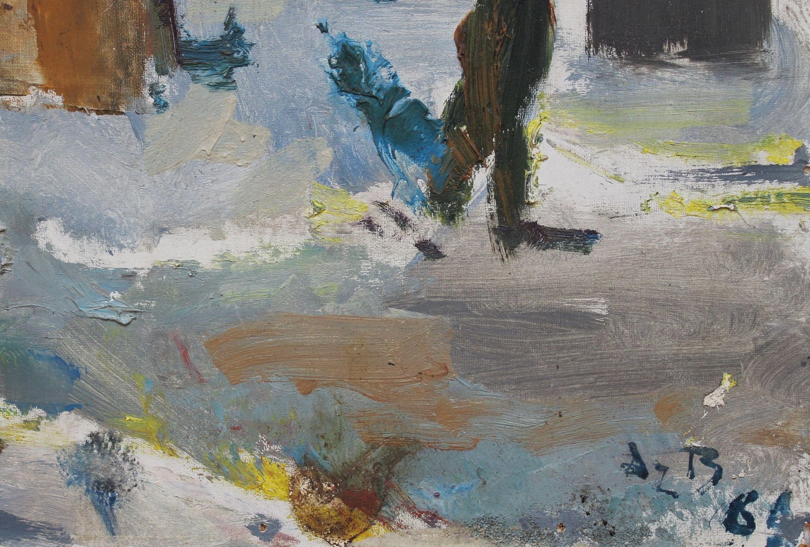 Dzidra Baumawinter  1982, Canvas, Cardboard, Oil, 34.5x49 Cm1982 photo furniture