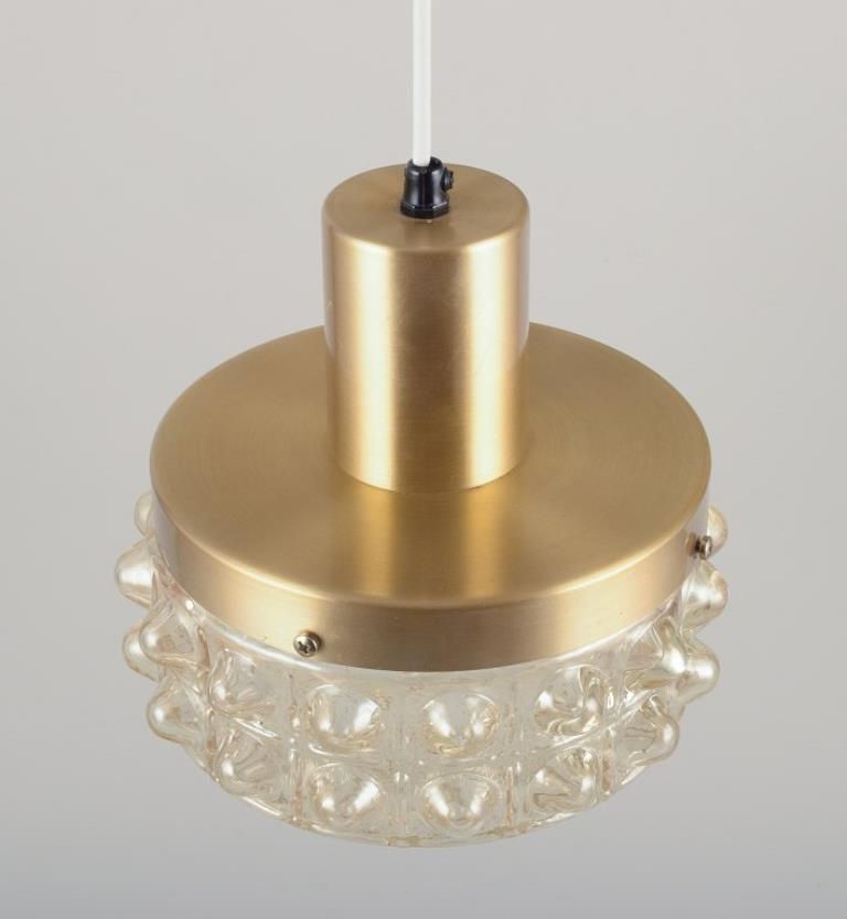 Helena Tynell, Finnish Glass Artist, For Limburg. Designer Ceiling Lamp, 1970s photo vinterior