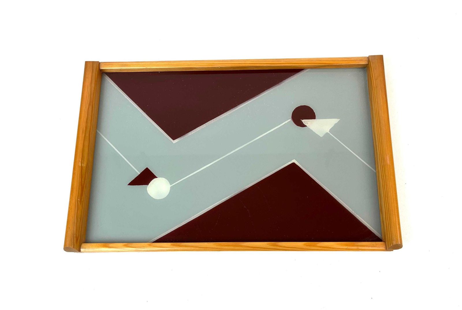 Beautiful Bauhaus Suprematism Streamline Cubist Art Deco Cocktail Serving Tray photo vintage