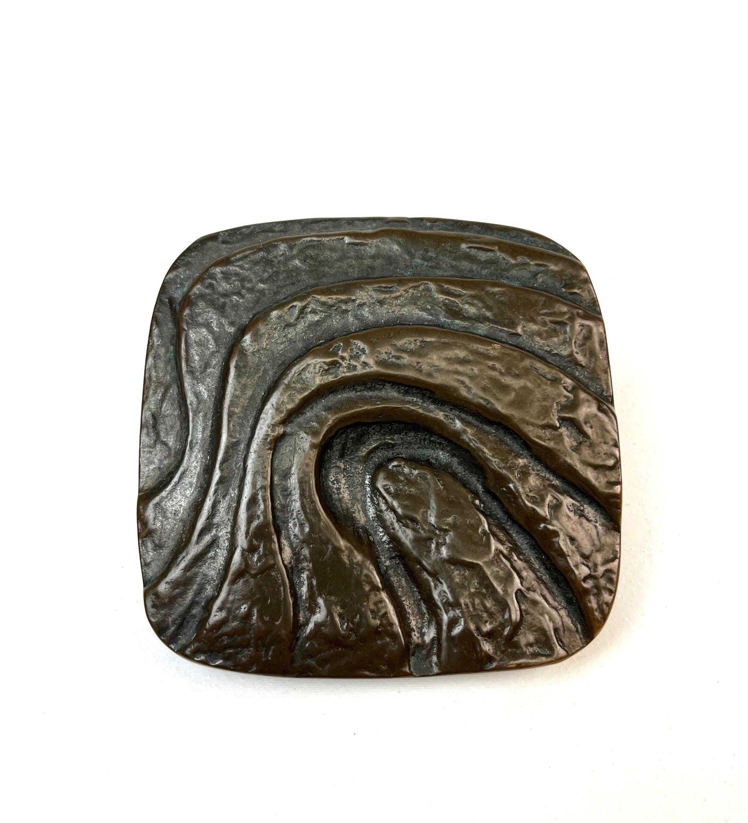 photo furniture Beautiful Mid Century Solid Abstract Brutalist Bronze Front Door Handle 1960
