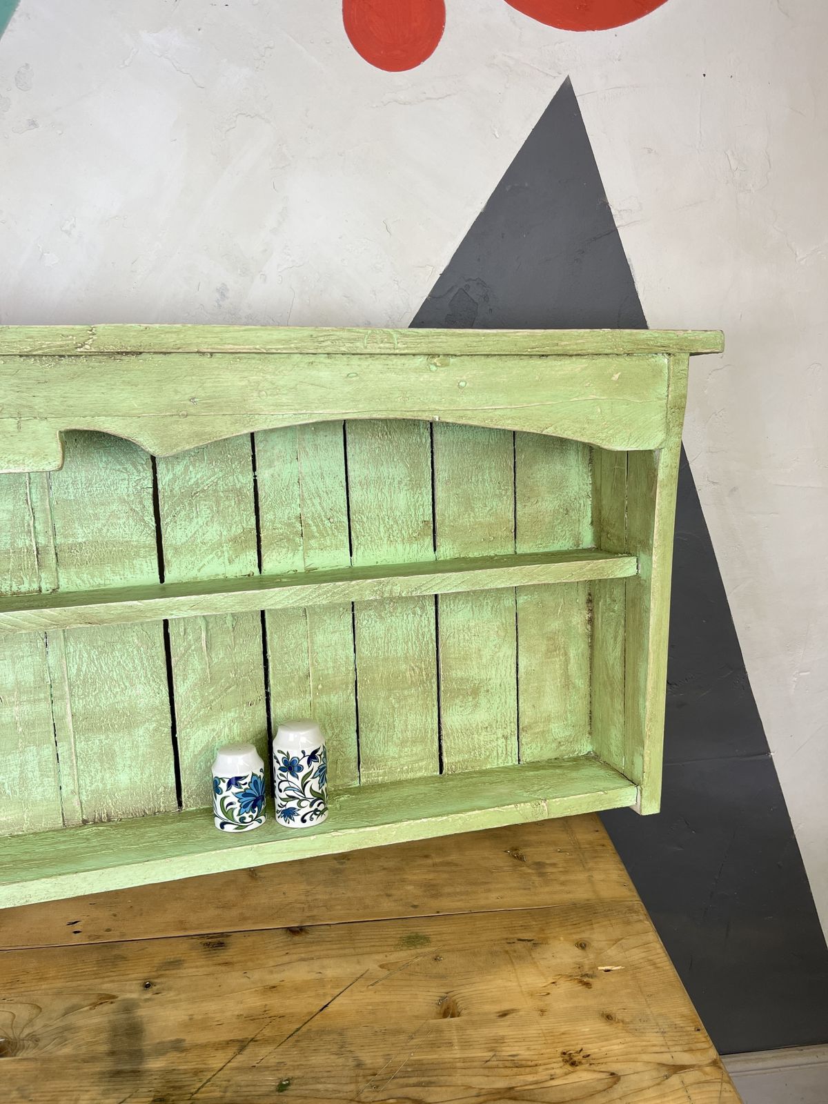Green Rustic Pine Kitchen Wall Cupboard photo furniture