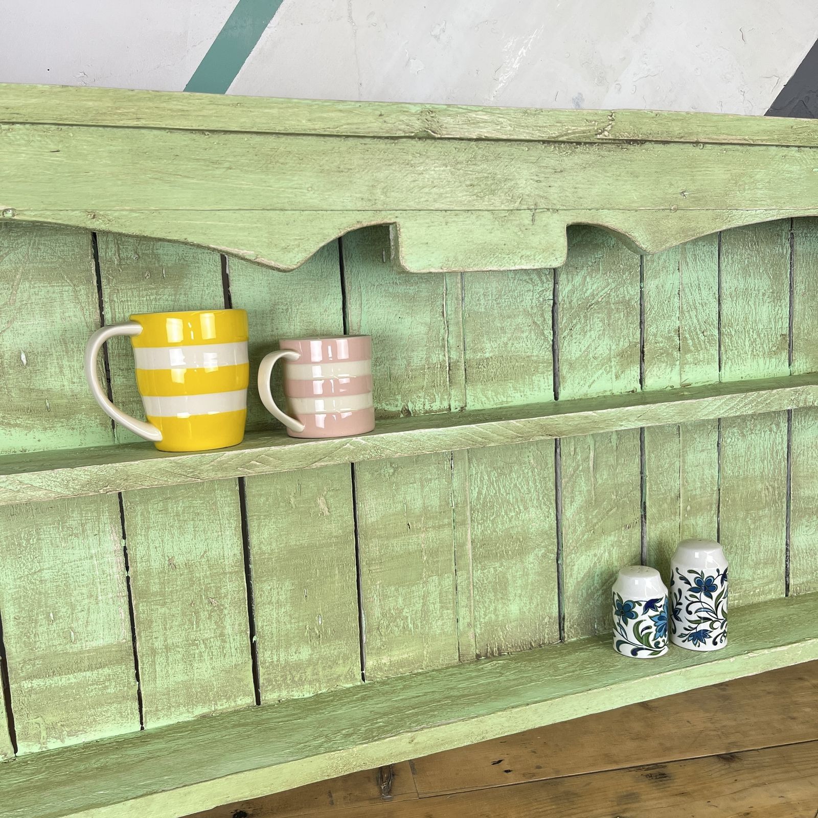 Green Rustic Pine Kitchen Wall Cupboard photo 225.0