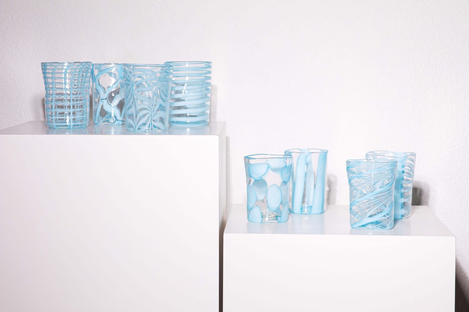 Blue Murano Glassware, 1970s, Set Of 8 photo furniture
