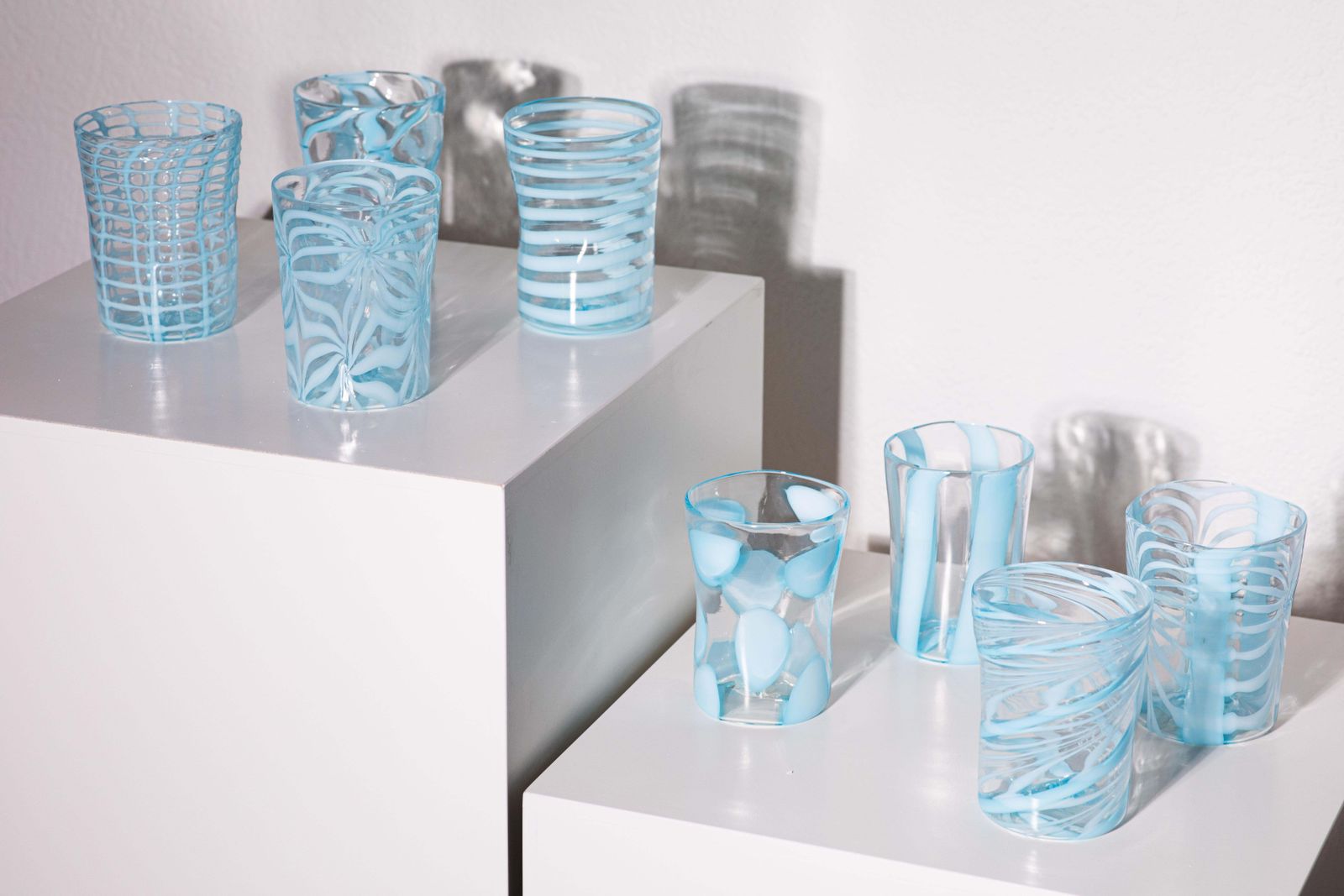 Blue Murano Glassware, 1970s, Set Of 8 photo Home Decor
