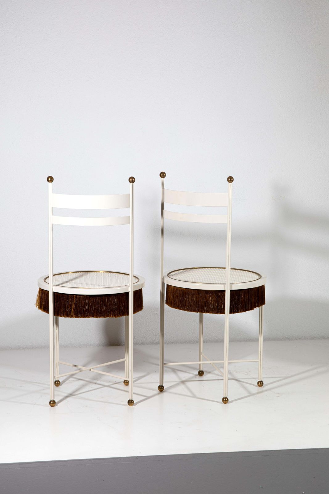 Paris Of White Chairs With Fringes photo vinterior