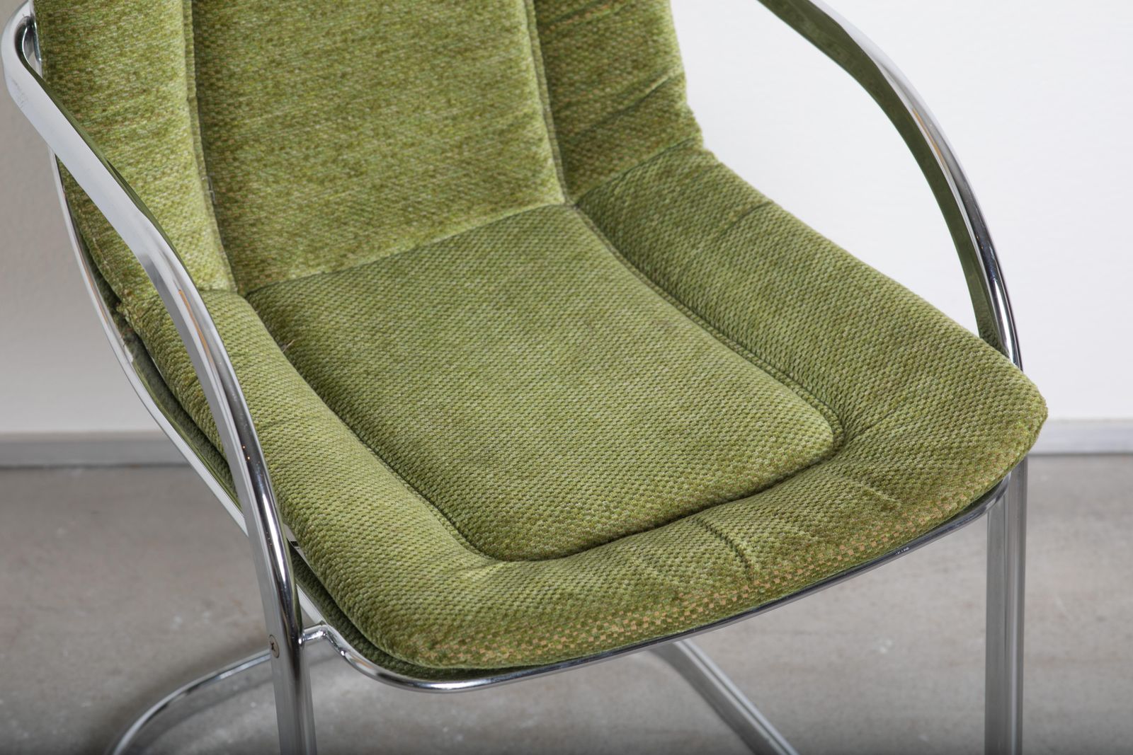 Green Velvet Chairs Attributed To Willy Rizzo photo buy